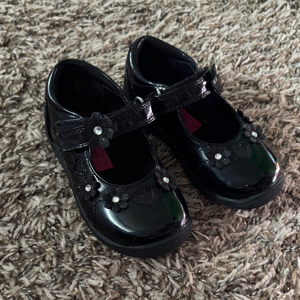 Rachel Black Kids Slippers with Floral Sole